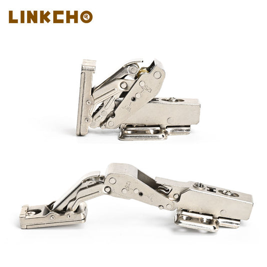 Hydraulic Zinc Alloy Glass Door Mirror Hinges 125 Soft Closing Clip-On Buffering Easy Installation Kitchen Cabinets No