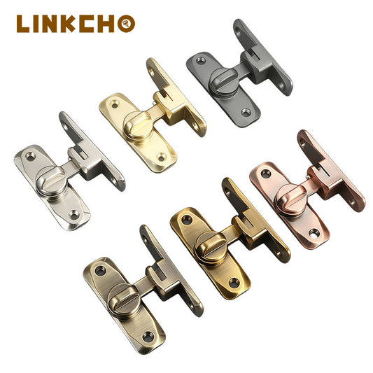 Modern Thickened Metal Anti-Theft Security Door Lock Buckle Keyless Furniture Bolts for Home Hotel Factory Direct Zinc Alloy