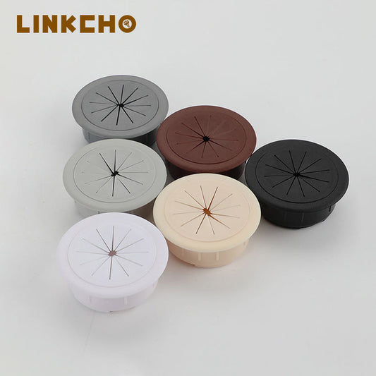 Metal Office Desk Cable Grommet Tidy Outlet Table Wire Organizer Box Waterproof Rubber Hole Cover