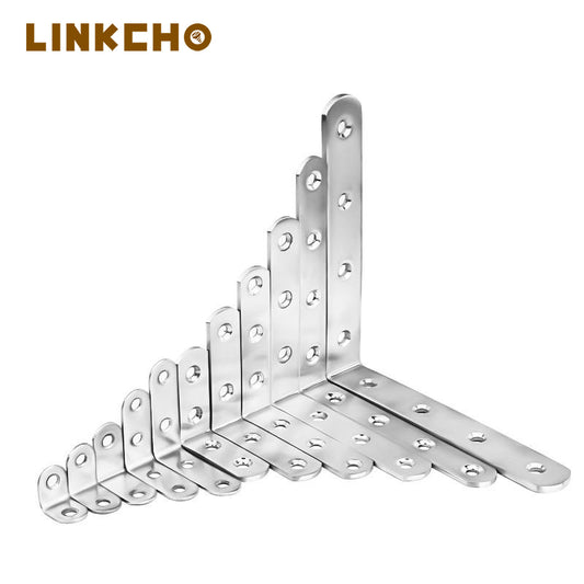 Stainless Steel Right-Angle Corner Bracket Connector Angle Code for for Wood, Shelves, Furniture, Cabinet Multiple Applications