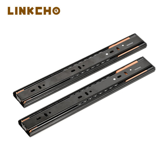 Heavy Duty Kitchen & Dining Drawer Slides Three Stage Ball Rails 45mm Wide 12mm Thick Soft Close Quiet Track