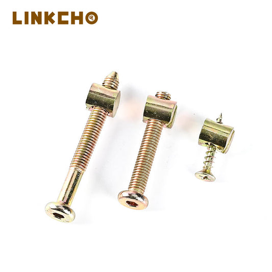 Iron Modern Bedroom Furniture Bed Frame Bolts Cross Dowe Barrel Nuts Beds Cots Connector Cam Lock Nut Durable
