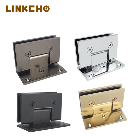 Customized Heavy Duty Self Closing Spring Hinge for Glass Door, Adjustable Tension, Brass Material, for Shower Door Glass Clip