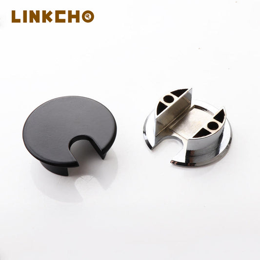 Computer Desk Cord Wire Organizer Grommet Zinc Alloy Office Computer Desktop Wire Cable Grommet Box