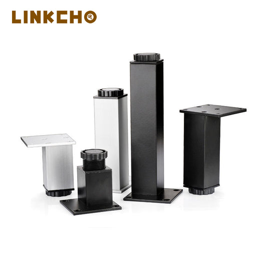 Adjustable Furniture Sofa Leg Aluminium Alloy Replacement Chair Table Legs with Leveling Feet