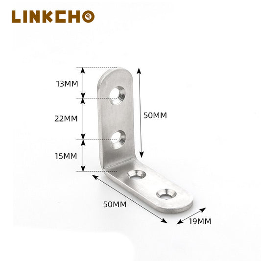 Stainless Steel Right-Angle Corner Bracket Connector Angle Code for for Wood, Shelves, Furniture, Cabinet Multiple Applications