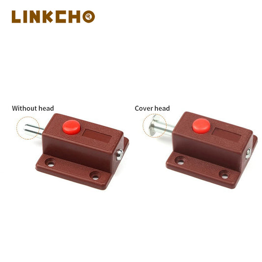 ABS Automatic Mini Magnetic Push-Open Spring Bolt Latch for Furniture Cabinets Drawers Closets Wardrobes Kitchen Use
