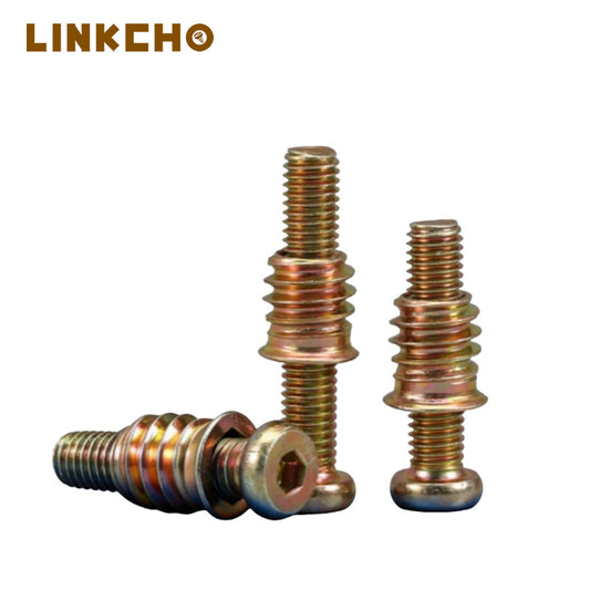 Furniture Connector Set Hex Socket Screws With Insert Nuts 2 in 1 Combo