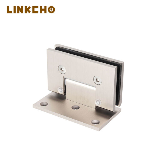 Modern Solid Brass Adjustable Soft Closing 180 Degree Pivot Hinge for Bathroom Door with 5MM Thickness