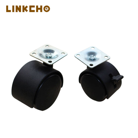 Wholesale Mute 1.5 Inch Caster Wheels with Brakes Heavy Duty Nylon Office Furniture Lockable Chair Casters