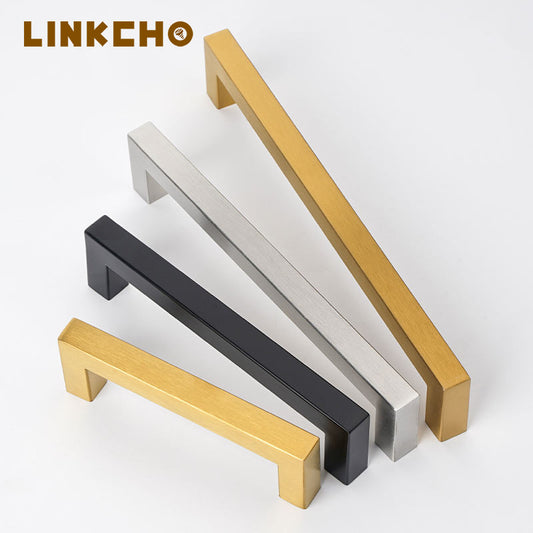Profile Cabinet Handles Aluminum Edge Black Aluminium Kitchen Handle Stainless Steel Contemporary Kitchen Cupboard Handles Gold