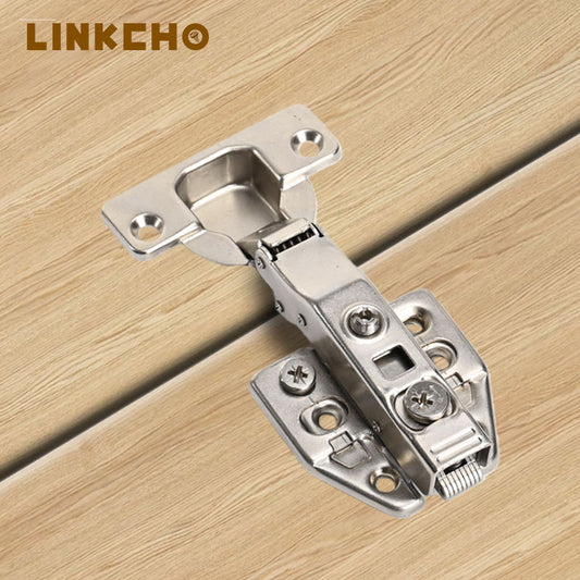 Iron Folding Hinge with Damping Buffer Cabinet Hinge Silent Furniture Door Hinge
