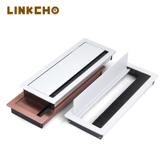 Office Desk Desktop Soft Closing Aluminium Alloy Grommet Box Cable Grommet