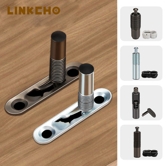 Metal Two in One Furniture Hidden Connectors Zinc Black Plated Invisible Panel Joints Fasteners for Cabinet Furniture