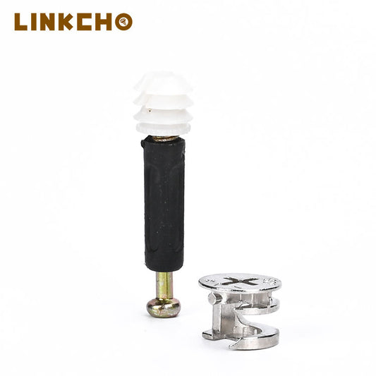 Zinc Alloy Small Screws & Nut Dowel Set Kitchen Furniture Cabinet Locking Cam Bolt for Hospital Use Accessories Joint Connector