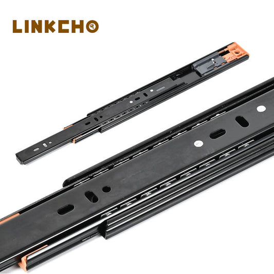 45mm Width Drawer Slides Runners 3 Fold Full Extension Soft Close Slides Hardware with Easy Installation