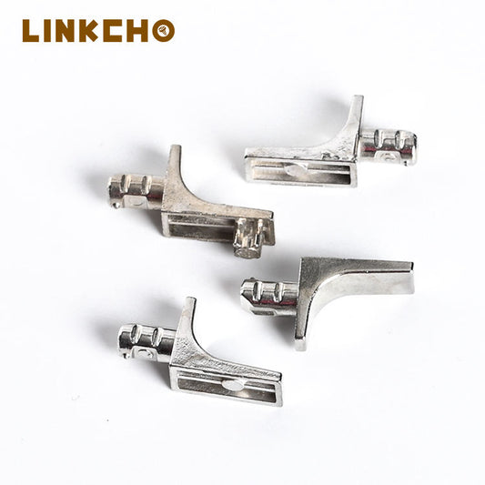 LINKCHO Invisible Board Support Cabinet Furniture Glass Holder Screw Shelf Support Pins Clamp Zinc Alloy Metal Shelf Support