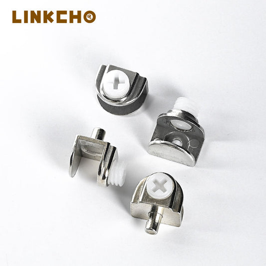Mirror Glass Clamp Bracket Glass Shelf Support Clip Metal Cabinet Shelf Support Glass Holder for Wood Glass Furniture Bathroom