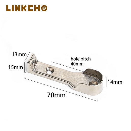 Zinc Alloy Wardrobe Hanging Bracket Clothes Rod Support Hardware Accessories Ceiling Mount Strong Structure 10-Year Warranty Top