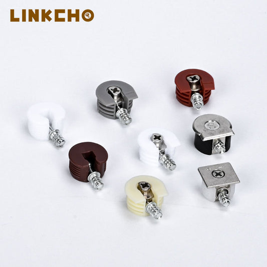 U-Shaped Furniture Hidden Cabinet Shelf Holder with Pegs Screws Thickened Three in One Plate Back Support Pins for Kitchen Use