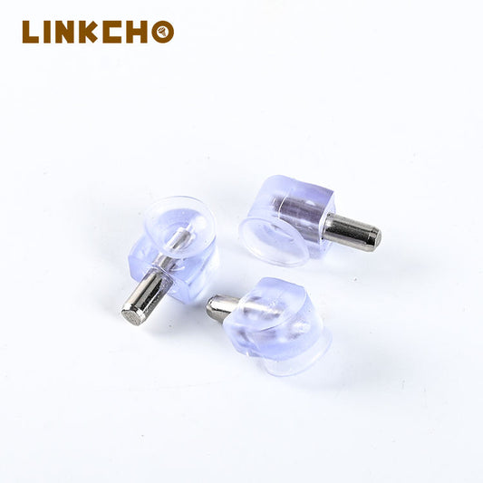 China LINKCHO Durable Strong Cabinet Fixed Shelf Nails Wardrobe Door Supports Pins Partition Nails Iron Zinc Shelf Support