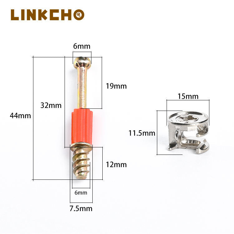 Three-in-One for Minifix Furniture Connector Excentric Cam Invisible Connecting Bolt for Workshop Furniture Fittings