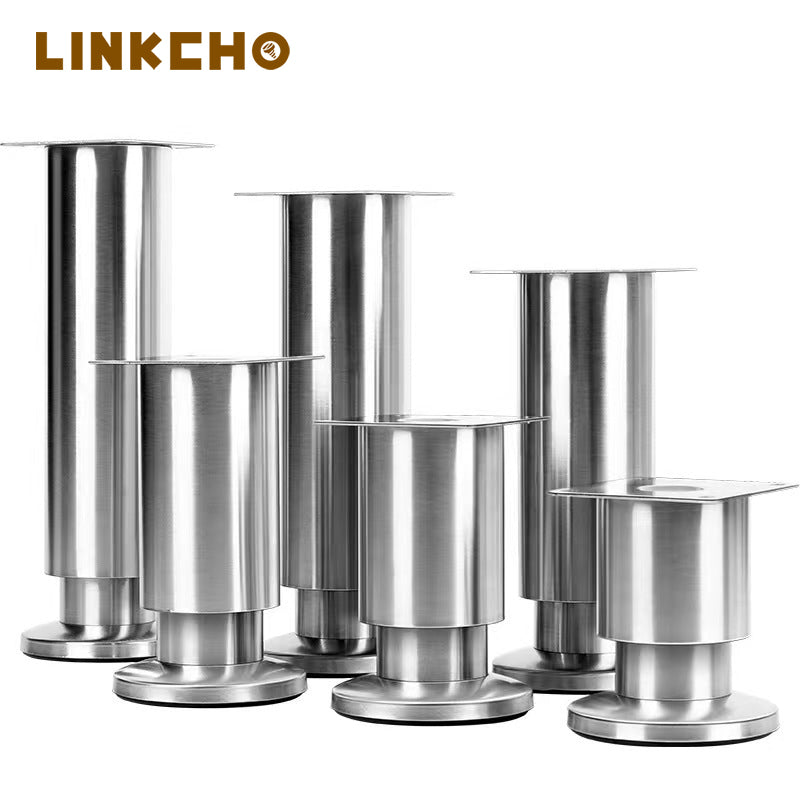 Furniture Hardware Modern Design Cylindrical Furniture Legs Chrome Metal Base Feet Stainless Steel Sofa Feet Patas Para Muebles