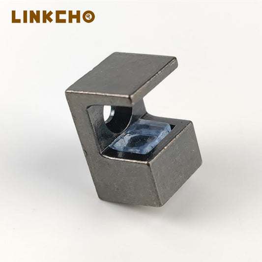 Factory Custom Zinc Alloy Integrated Molding Bathroom Door Adjustable Glass Clip Clamp for Glass Cabinet Wall Shelf