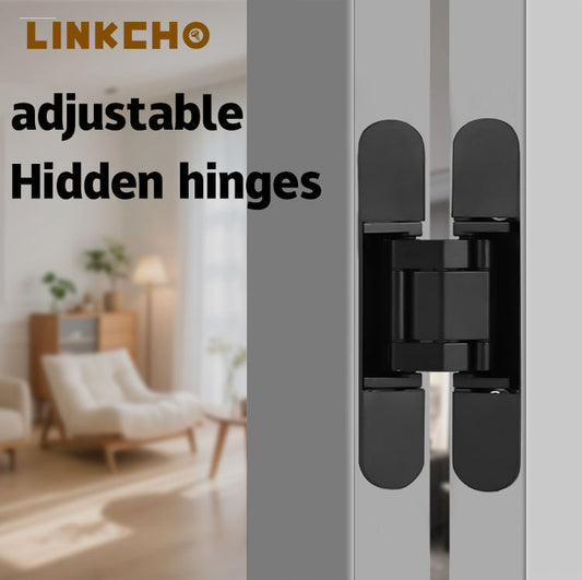 Wholesale Kitchen Hidden Invisible Hinges 3D Adjustable Heavy-Duty Zinc Alloy 100KG Capacity 180 Opening Soft Closing
