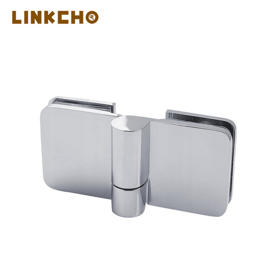 180 Degree Heavy Duty Brass-Plated Metal Glass Door Modern Style Space-Saving Shower Room Balance Lifting Hinge for Bathroom