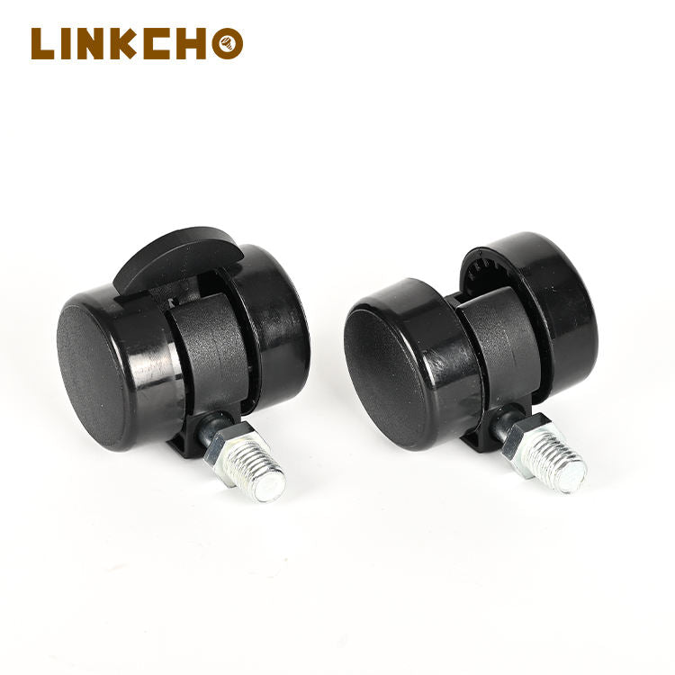 Adjustable Iron Stem Swivel Casters 1.5 Inch Wheel with Brake for Office & Kitchen Chairs