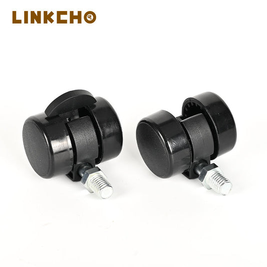 Adjustable Iron Stem Swivel Casters 1.5 Inch Wheel with Brake for Office & Kitchen Chairs