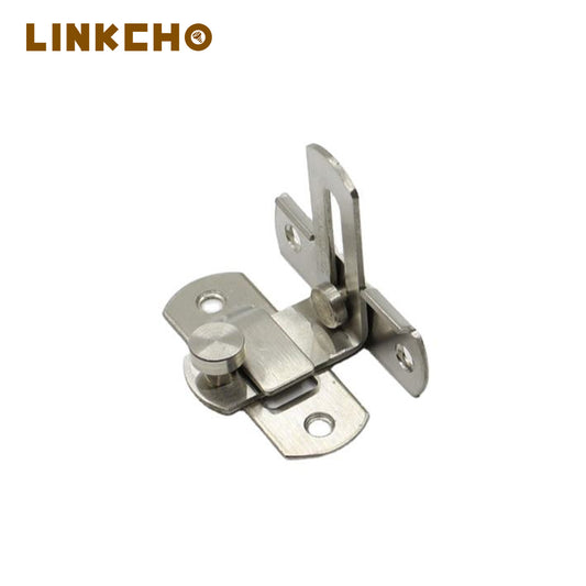 90 Degree Right Angle Door Latch Hasp Bending Latch Buckle Bolt Barn Sliding Lock Barrel Bolt With Screws for Toilet Doors