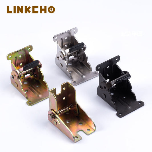 Iron 90 Degree Self Locking Soft Closing Folding Hinge Adjustable Door Table Bed Cabinet Legs for School & Hospital Use