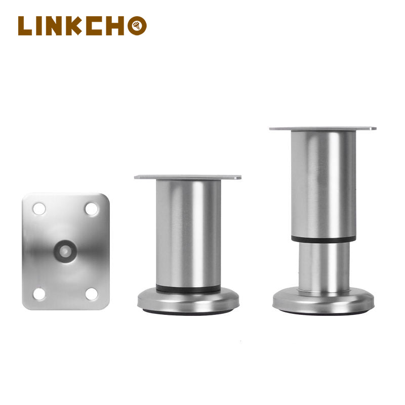 Stainless Steel Adjustable Height Punch-Free Furniture Legs for Modern Living Room & Bathroom Sofas Tables Beds