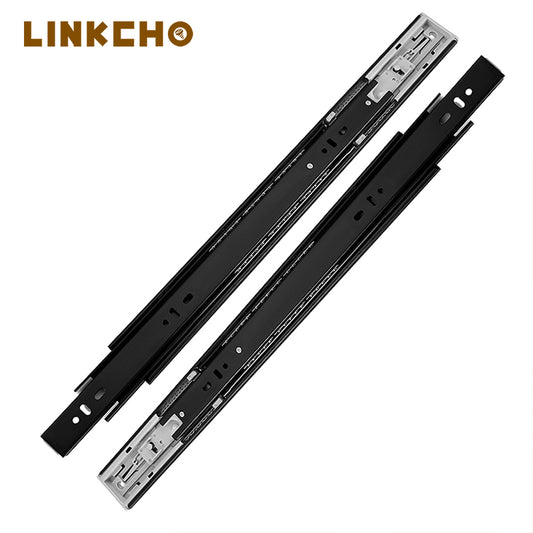 Easy Install Soft Close Iron Drawer Slides Ball Bearing Contemporary Kitchen Dining Cabinet Rails