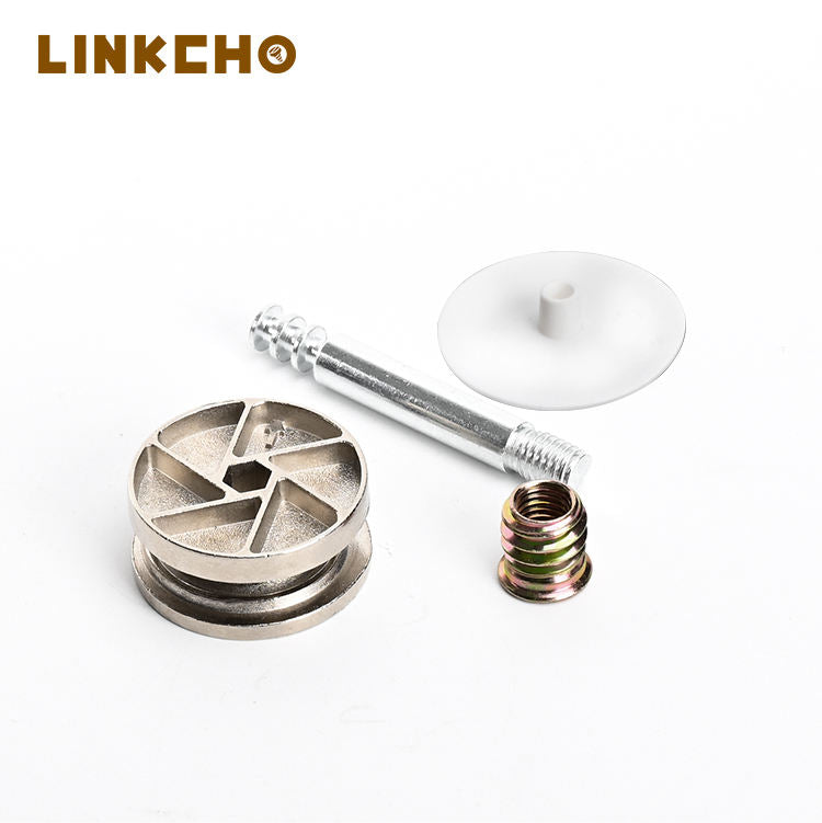 Embedded Metal Three-in-one Connecting Rod Connectors Thickened Eccentric Wheel Internal External Thread
