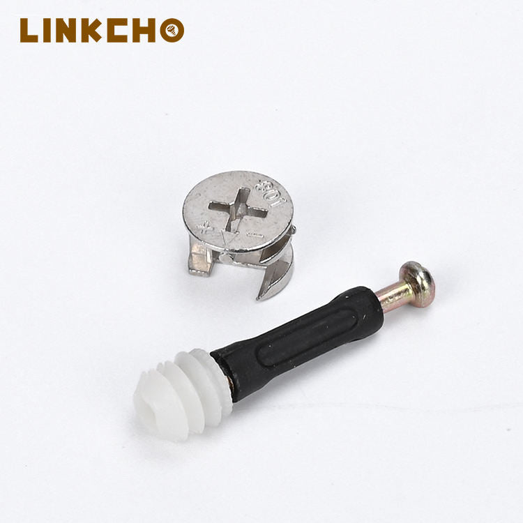 Zinc Alloy Small Screws & Nut Dowel Set Kitchen Furniture Cabinet Locking Cam Bolt for Hospital Use Accessories Joint Connector