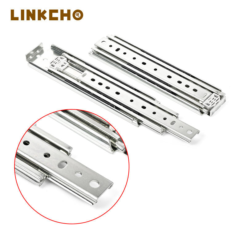 76mm Wide Heavy-duty Three-section Guide Rail Industrial RV Cabinet Drawer Heavy-duty Slide Slides