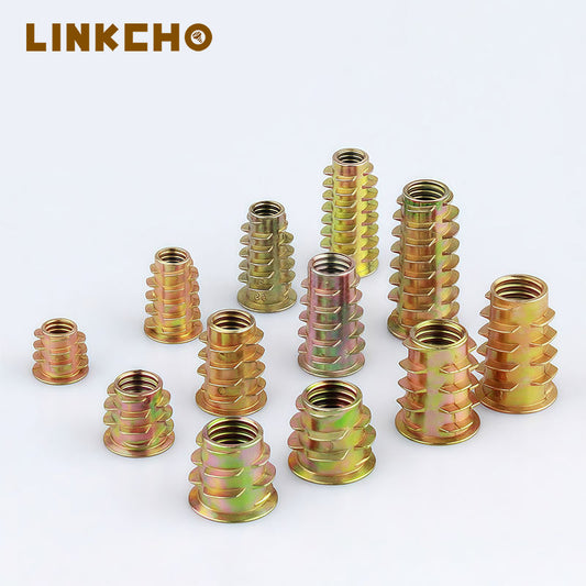 Modern Design Screw Flange Furniture Hardware Zinc Alloy Cold-Rolled Steel Hex Drive M5 M6 M8 Internal Threaded Durable Insert