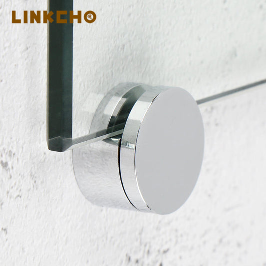 Zinc Alloy Oval Glass Clip for Bathroom Kitchen Dining Outdoor Bedroom Hotel Living Room Apartment Door 3-5mm Glass Mirror Clip