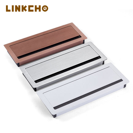 Office Desk Desktop Soft Closing Aluminium Alloy Grommet Box Cable Grommet