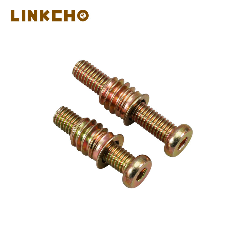 Furniture Connector Set Hex Socket Screws With Insert Nuts 2 in 1 Combo