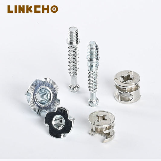 Metal Connector Screw Bolt Cabinet 3 1 Cam Dowel Locking Nut Fastening Hardware Joint Furniture Lock Fittings Living Room Hotel