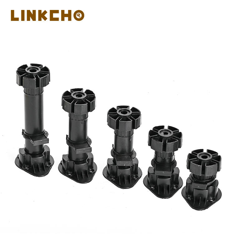 Black Color PP Plastic Adjustable Cabinet Furniture Legs Thickened Cabinet Legs Sofa Legs and Furniture Support Legs