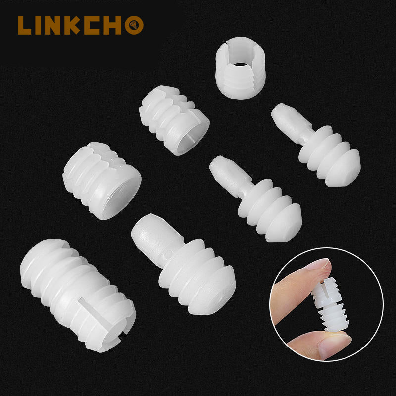 Hardware Plastic Insert Connector 2 in 1 Connecting Pin Bolt Screw Quick Install Nylon Fastener Hidden Nuts and Bolts