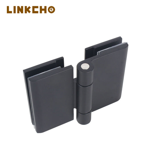 Modern Zinc Alloy Shower Door Wall Mount Hinge 180 Degree Opening Angle Bathroom Use Glass Pool Fence Hinge