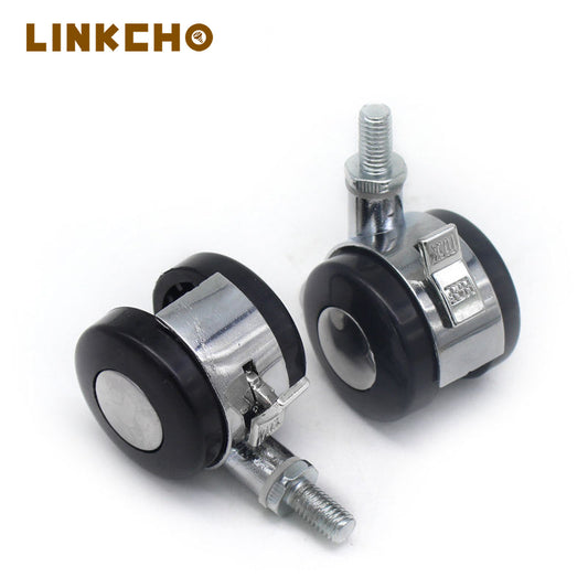 Heavy Duty 3-Inch Retractable Caster Wheels Custom Motorized Swivel Orange PP for Office & Hospital Use