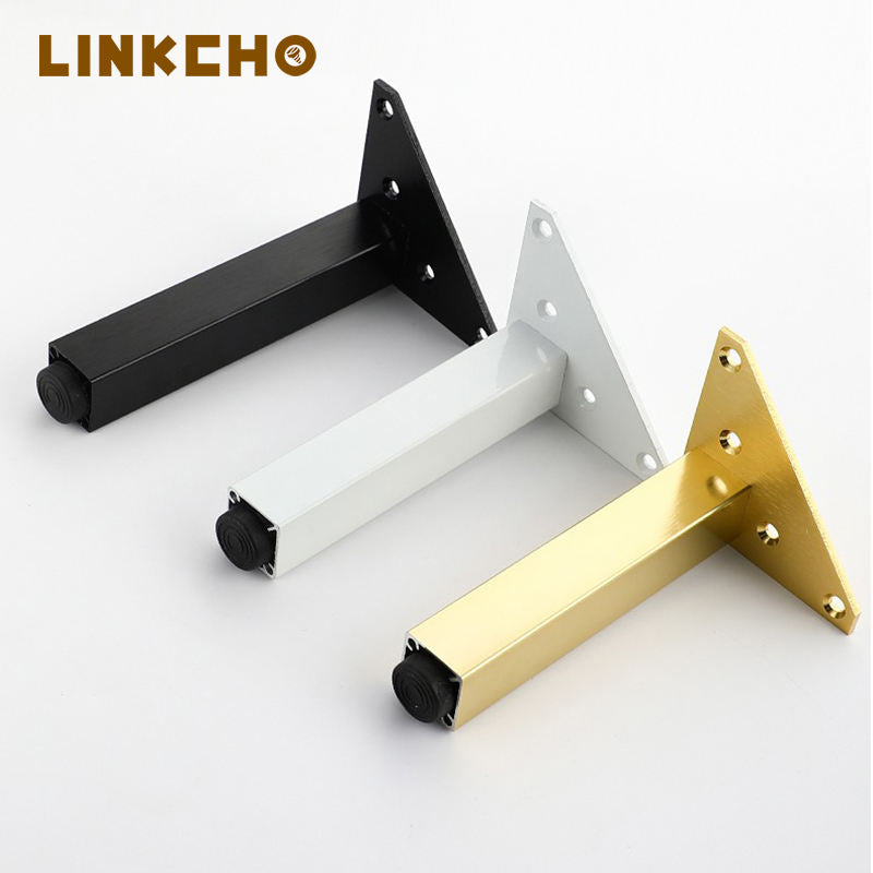 Adjustable Aluminum Alloy Support Cabinet Legs Black Metal Furniture Leg Accessories for TV Bathroom Living Room Outdoor Use