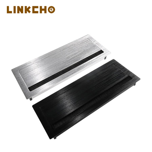 Hot-selling Metal Flip Cover Conference Tabletop Desk Wire Cable Management Grommet Brush Box